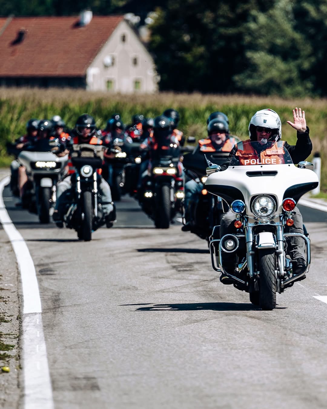 Motorradgruppe unterwegs